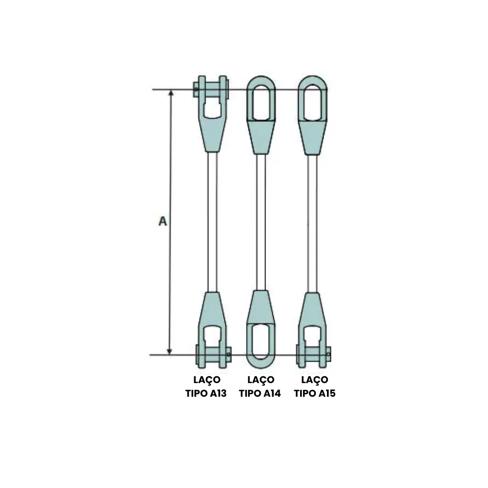LAÇO TIPO A13, A14, A15 – Alma de Aço